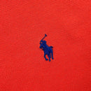 Détail du logo brodé en bleu marine sur le zip à capuche Ralph Lauren